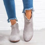 Women Low Heel Ankle Booties Comfort Plus Size