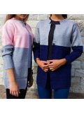 Casual Long Sleeve Stand Collar Color-Block Solid Coat