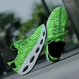 Breathable Mesh Lace Up Height Increasing Sport Platform Casual Shoes