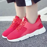Women Mesh Fabric Sneakers Casual Comfort Lace Up Shoes