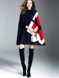 Women Fashion Cloak Wool Woolen Coat Outerwear