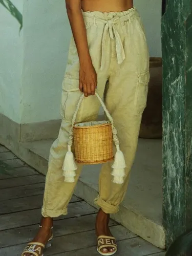 Cotton Vintage Casual Plus size pants