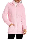 Women's Casual Hoodie Pockets Zipper Winter Coat