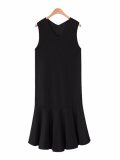 Plus Size Ruffled Basic Midi Dress