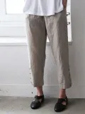 Light Kahaki Casual Plain Cotton Pants