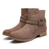 Women's Shoes Adjustable Buckle Low Heel Casual Boots