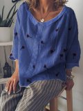 V Neck Long Sleeve Shirts & Tops