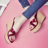 PU Wedge Heel Slip On Daily Shoes