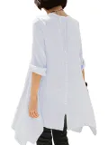 Asymmetric Long Sleeve Blouses&Shirt