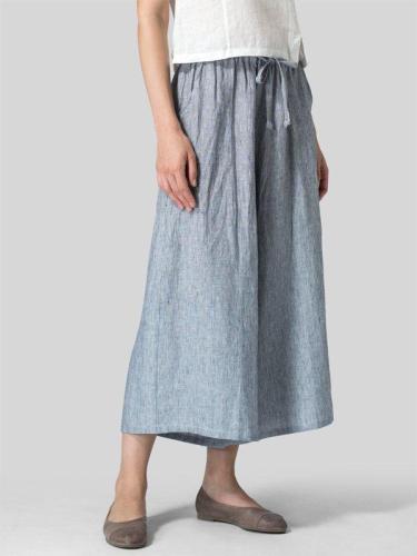 Casual Plus Size Solid Pants With Pockets