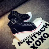 Women Korean Style Canvas Wedge Heel Casual Big Size Shoes