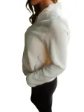 Lapel Solid Color Zipper Slim Fleece Jacket