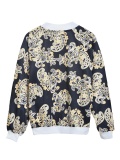 Floral-Embroidered Patchwork Vintage A-Line Coat