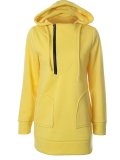 Casual  Hooded Zipper Long Sleeve Sweatshirts For Women
