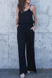Sexy Spaghetti Strap Wide Leg Jumpsuit