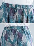 Plus Size Women Floral Casual Pants