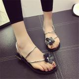 Flower PU Daily Flat Heel Slippers