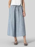 Casual Plus Size Solid Pants With Pockets