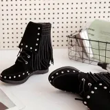 Women Vintage Booties Casual Plus Size Slip On Shoes