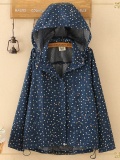 Hoodie Lapel Casual Paneled Long Sleeve Coat