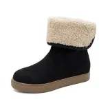 Women's Round Toe Casual Low Heel Boots