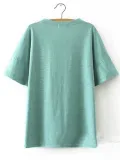 Cotton Casual Plain Shirts & Tops