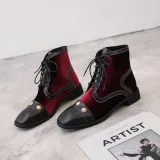 Winter Rivet Lace-Up Chunky Heel Suede Boots