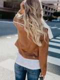 Caramel Pockets Wool Blend Shawl Collar Long Sleeve Jackets