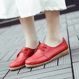 Women PU Loafers Casual Comfort Slip On Shoes