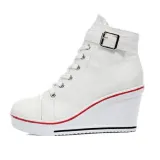 Women Korean Style Canvas Wedge Heel Casual Big Size Shoes