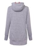 Women Long Sleeve Zipper Casual Hooded Pocket Coats