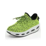 Breathable Mesh Lace Up Height Increasing Sport Platform Casual Shoes