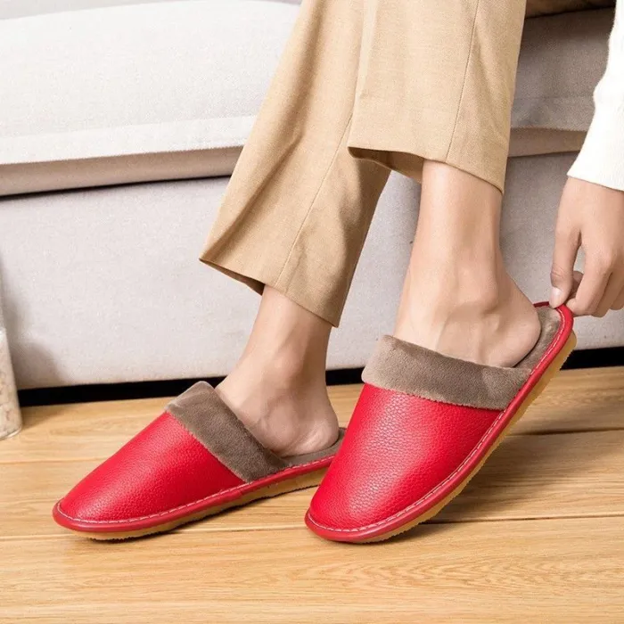 Women Snow Fur Warm Home Slippers Loafers Casual Shoes