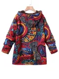 Long Sleeve Hoodie Printed Casual Coat