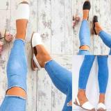 Women PU Sandals Casual Peep Toe Outdoor Shoes