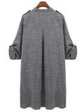3/4 Sleeve Solid Gingham Printed Cardigans