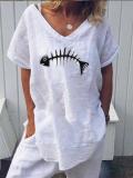 Simple & Basic Short Sleeve Cotton Shirts & Tops