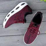 Breathable Mesh Lace Up Height Increasing Sport Platform Casual Shoes