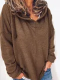 Solid Casual Cotton-Blend Shirts & Tops