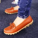 Women PU Flats Casual Slip On Plus Size Shoes
