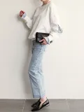 Long Sleeve Ruffled H-line Hoodie