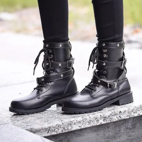 Women PU Booties Casual Comfort Plus Size Shoes