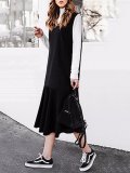 Plus Size Ruffled Basic Midi Dress