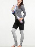 Multi Color Sports Breathable Paneled Thread Legging