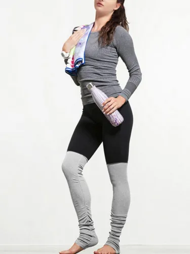 Multi Color Sports Breathable Paneled Thread Legging