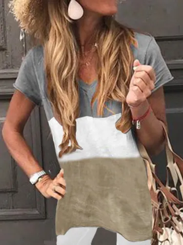 Short Sleeve Casual Cotton-Blend Shirts & Tops