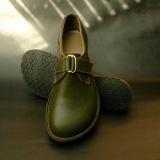 Women Soft Leather Adjustable Buckle Flat Loft Shoes