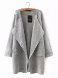 Camel Solid Casual Quilted Coat