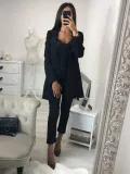 Shawl Collar Long Sleeve Vintage Blazers
