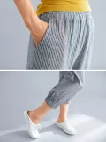 Women Plaid Casual Pants